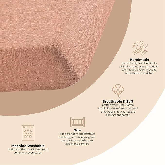 Crane Baby Fitted Sheet, Soft Cotton Fitted Sheet - Image 2