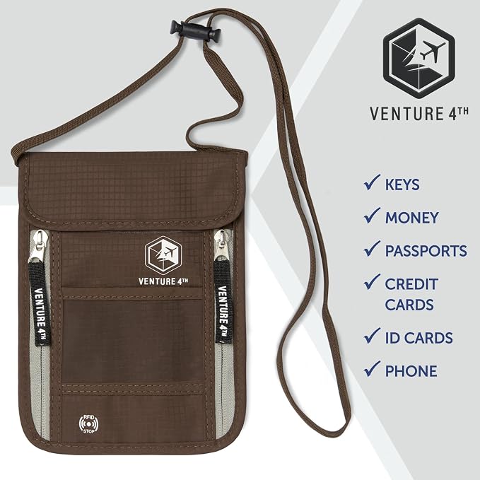 VENTURE 4TH Passport Holder Neck Wallet - Image 8