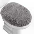 Microfiber Elongated Toilet Seat Cover 19.5"x 15" Machine Washable Solid Toilet by Baahrnom