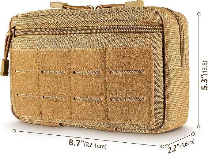 Tactical Molle Admin Pouch Utility Laser Cut EDC Tool Pouch Bag Horizontal - Image 2