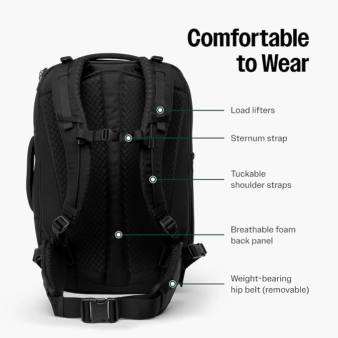 Tortuga 40L Travel Backpack Lite, Comfortable, Airline-Approved Bag - Image 5