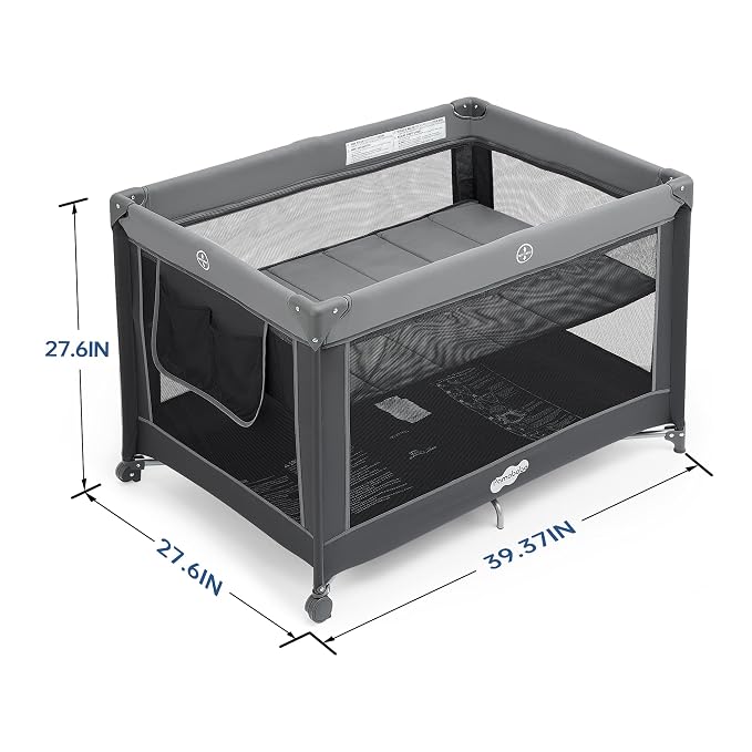 Pamo Babe Portable Playpen Foldable Playard Portable Crib - Image 6