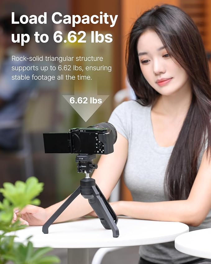 ULANZI TT38 Mini Tripod for Camera, One-Click Open Tabletop Camera Tripod Small - Image 6