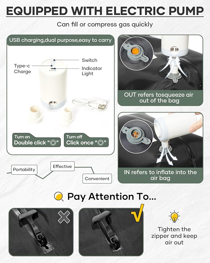 Vacuum Backpack With Vacuum Compression, Expanded Travel Laptop Backpacks - Image 4