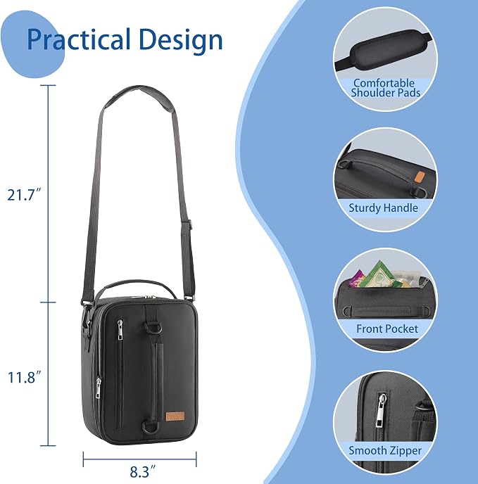 Expandable Lunch Bag for Men, Insulated Lunch Box, Portable Large Cooler Bag - Image 6