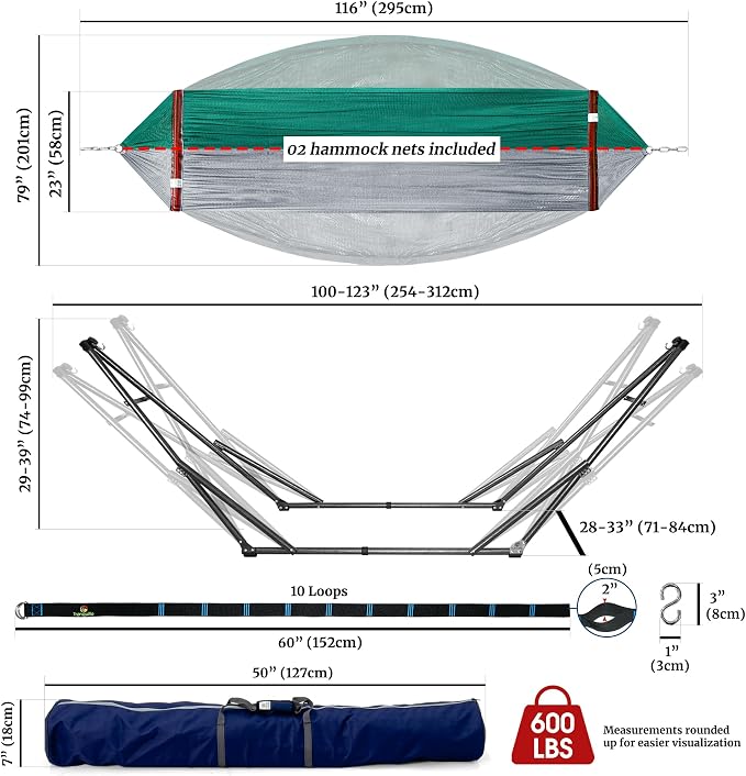 Tranquillo Combo x2 Hammocks - Image 7