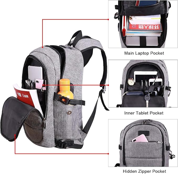 Travel Laptop Backpack Water Resistant Anti-Theft Bag - Image 5