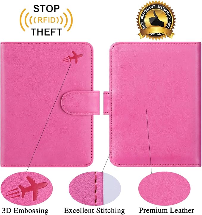 Passport Holder Cover Wallet RFID Blocking Leather Card Case Travel Accessories - Image 2