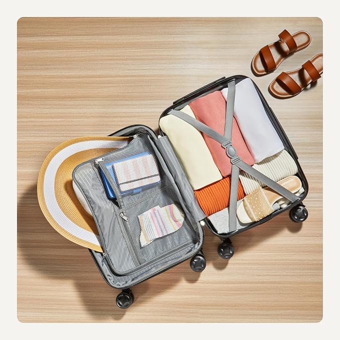 Amazon Basics 21" Hardside Carry-On Luggage, Hardshell Suitcase - Image 4