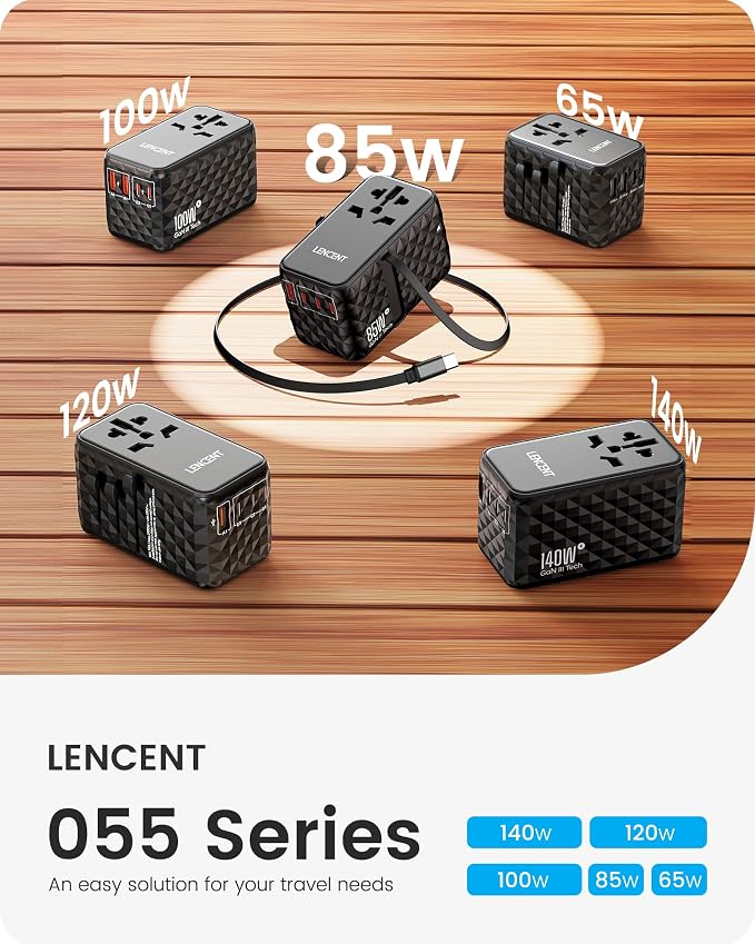 LENCENT 85W Universal Travel Power Adapter - Image 7