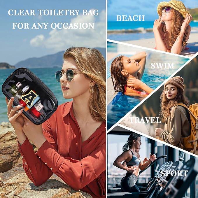 YOOLIFE Initial Travel Makeup Bag Pouch - Image 2