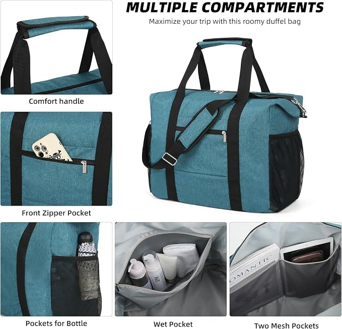 Travel Duffel Bag for Women Men, Sports Tote Gym Bag - Image 6