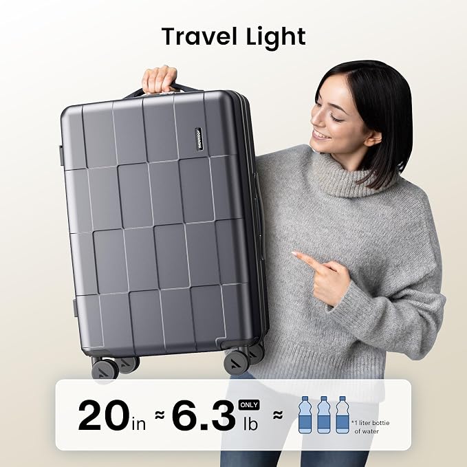 SHOWKOO Luggage Sets 2 Piece 20/28 Inch Hardside Expandable Lightweight PC - Image 9