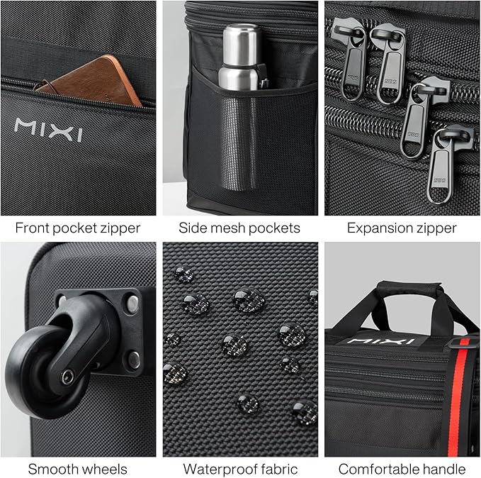 mixi Travel Bag with Wheels Expandable Foldable Luggage Bag Collapsible Rolling - Image 5