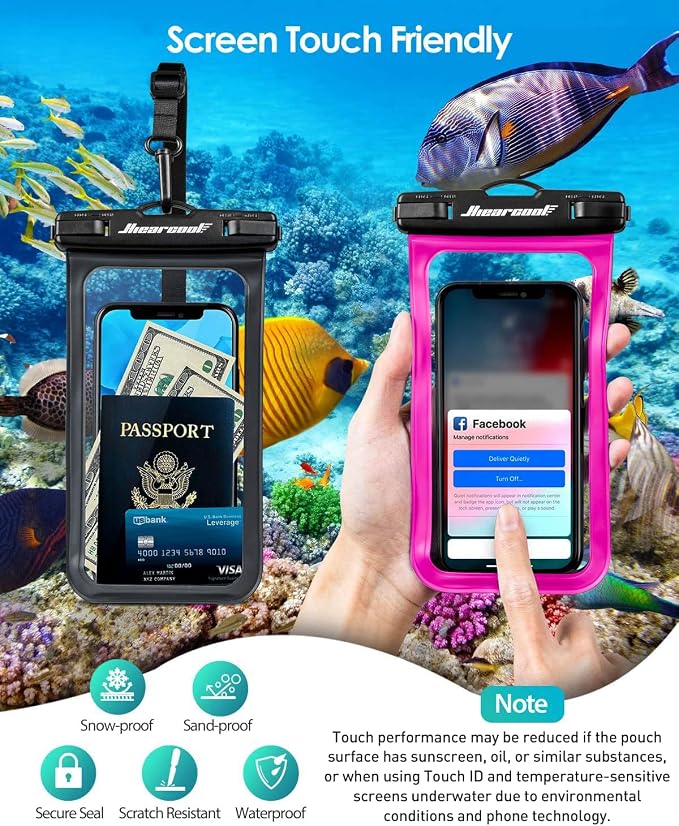 Hiearcool Waterproof Phone Pouch, Underwater Phone Cases Compatible - Image 6
