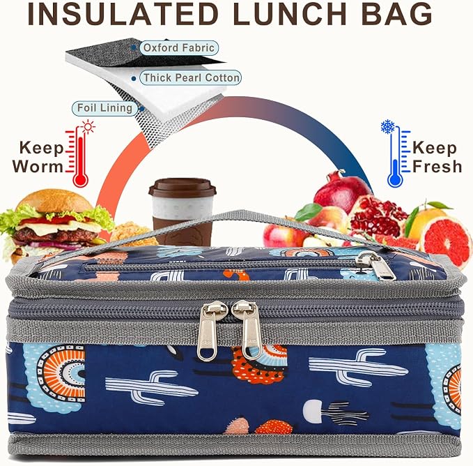 FlowFly Small Insulated Lunch box Portable Soft Bag Mini Cooler Thermal Meal - Image 3