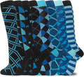 Compression Socks for Women Men Circulation Knee High 8 Pairs for Nurses by HELLOMOMOYA