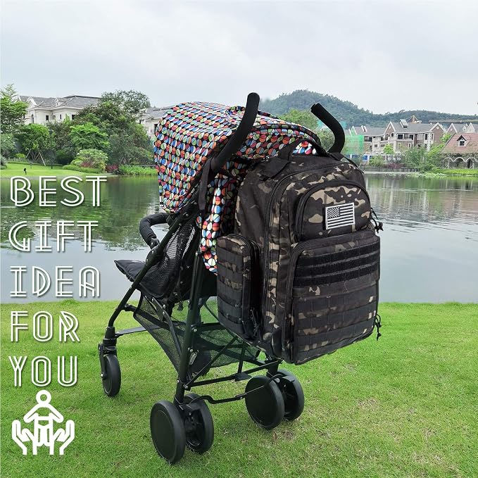 Diaper Bag Backpack for Dad, DBTAC Large Baby Nappy Bag for Men w/Changing Mat - Image 7