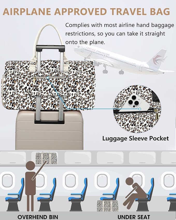 Women Duffle Weekender Travel Bag: Large Duffel Bags - Image 7