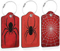 Red Web Spider 3 PCS Luggage Tags by Losthll