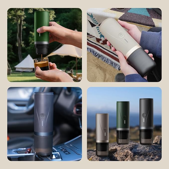 Portable Espresso Maker, Self-Heating Electric Mini Coffee Machine, 20 Bar - Image 6