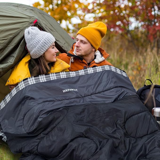 Double Sleeping Bag for Adults Machine Washable 2 Person Camping Sleeping Bag - Image 6
