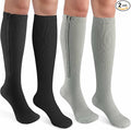 CASMON 2 Pairs Zipper Compression Socks by CASMON