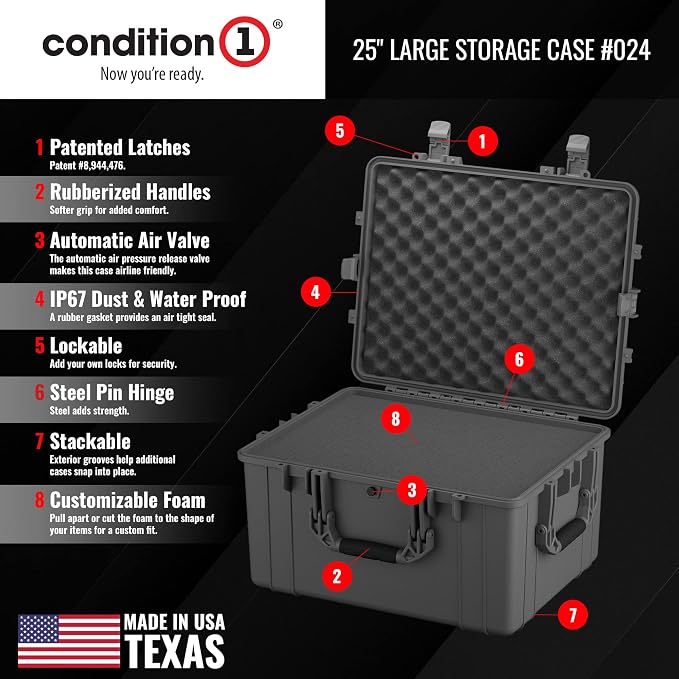 Condition 1 25" Large Heavy-Duty Protective Waterproof Hard Case Model 024 - Image 3