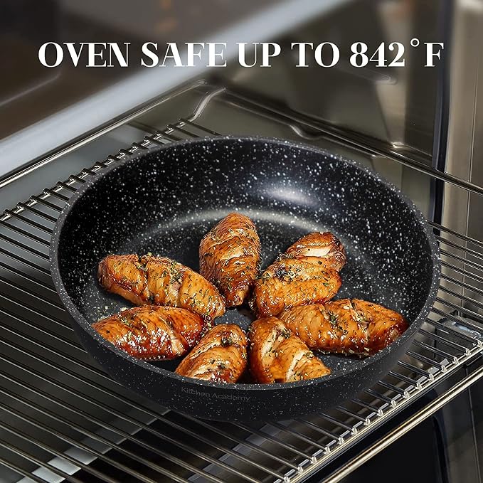Kitchen Academy Removable Handle Induction Pots and Pans Set - Image 6