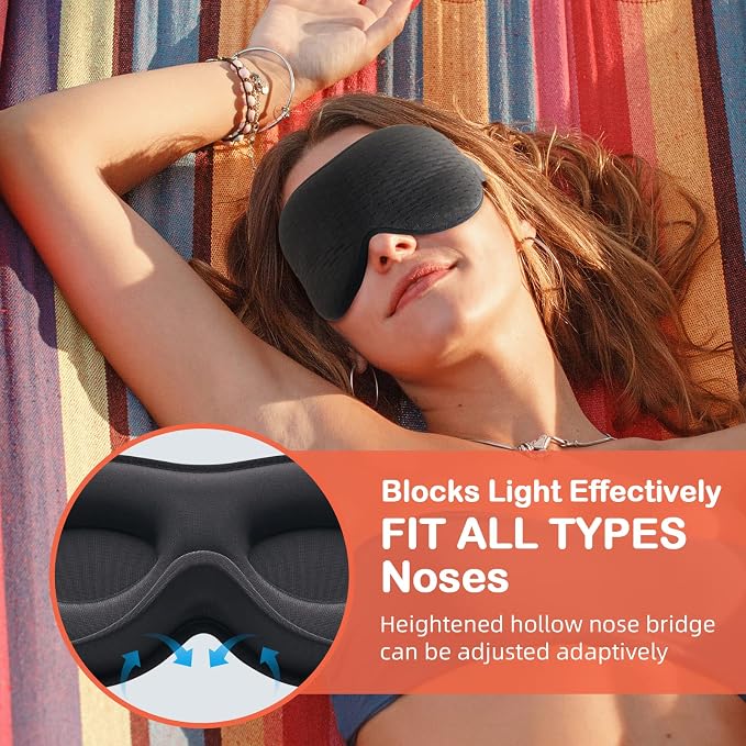 INNELO 3D Contoured Sleep Mask for Side Sleepers - Image 3