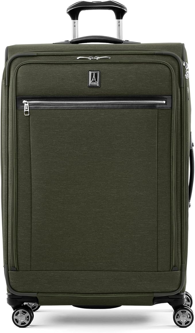 Travelpro Platinum Elite Softside Expandable Checked Luggage, 8 Wheel Spinner by Travelpro
