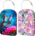 Beautiful Butterfly and Flowers Luggage Tag by iapodiad