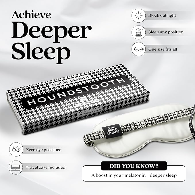 Pure Silk Sleep Mask Light Blocking Travel Essentials. Eye Masks - Image 3