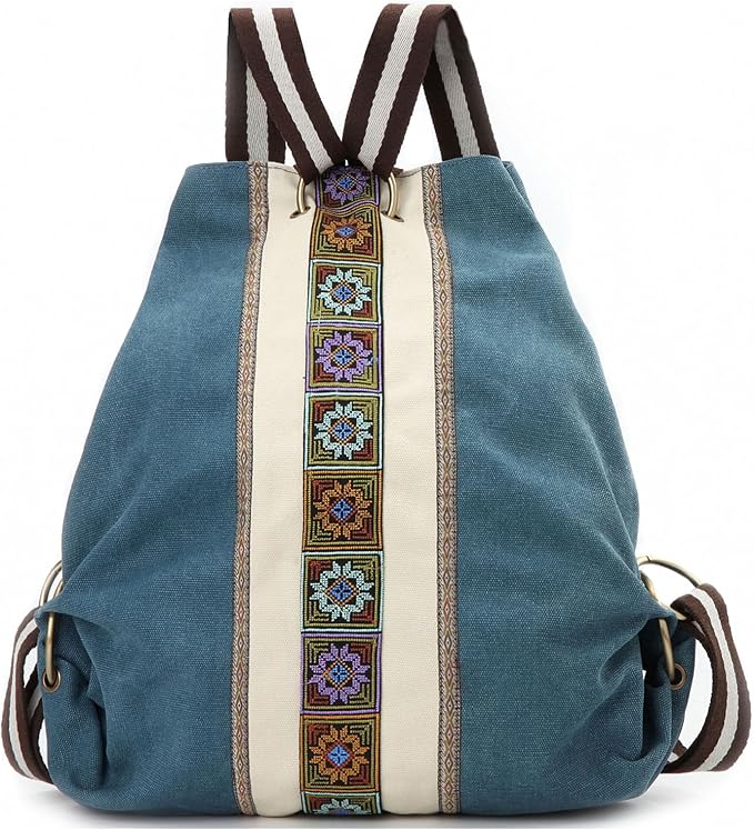 Goodhan Women Canvas Backpack Daypack Casual Shoulder Bag, Vintage Heavy-duty by Goodhan