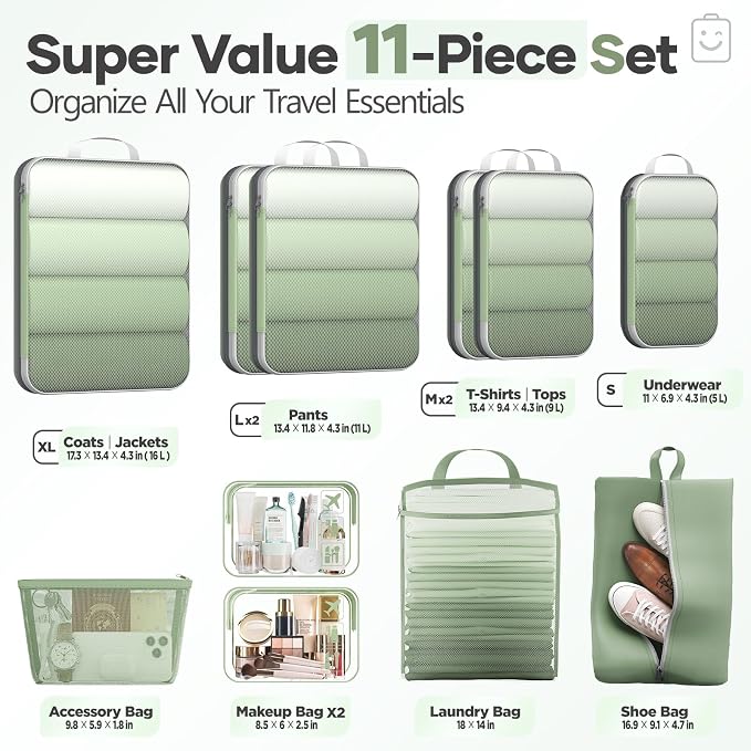 Veken 11 Set Compression Packing Cubes - Image 2