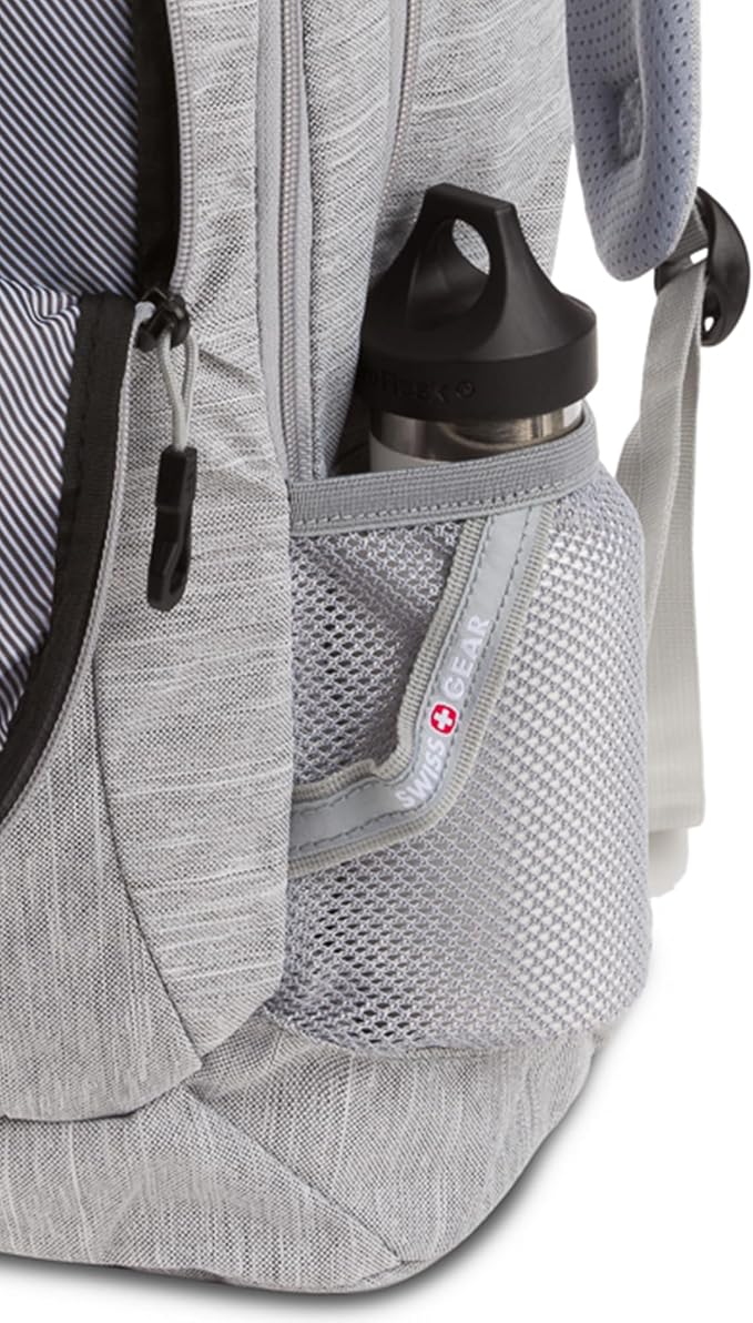 SwissGear Cecil 5505 Laptop Backpack, Light Grey - Image 6
