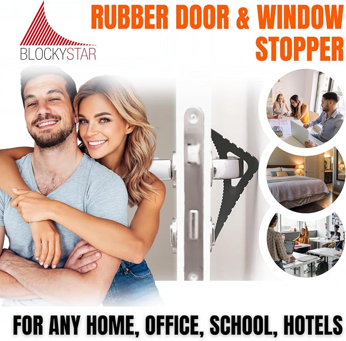 Door Stopper & Window Stopper, Rubber Door Stop Flexible, Door Wedge Stopper - Image 5