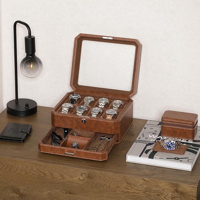 ROTHWELL 8 Slot Leather Watch Box - Image 2