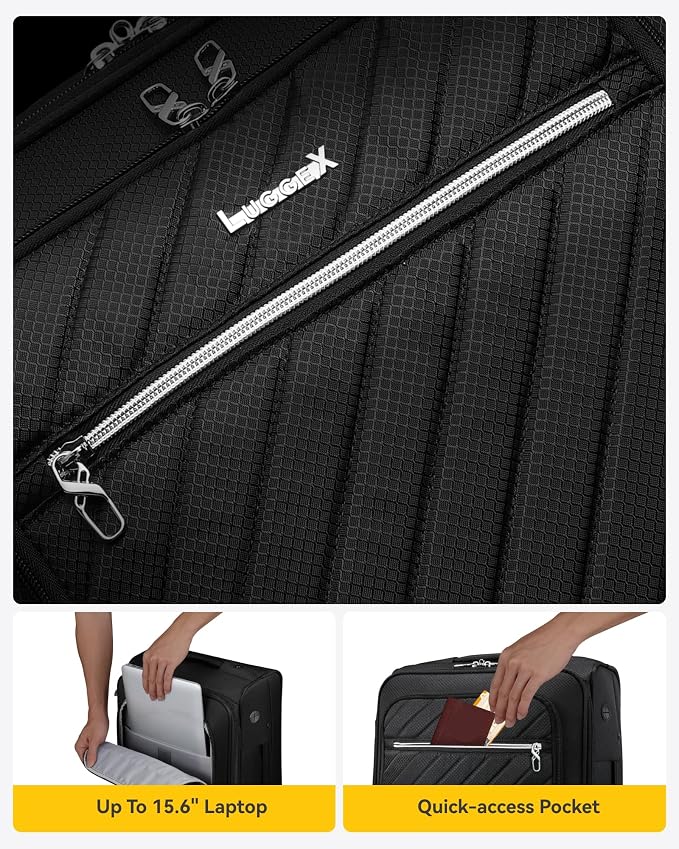 LUGGEX Carry On Luggage with Spinner Wheels - Image 2