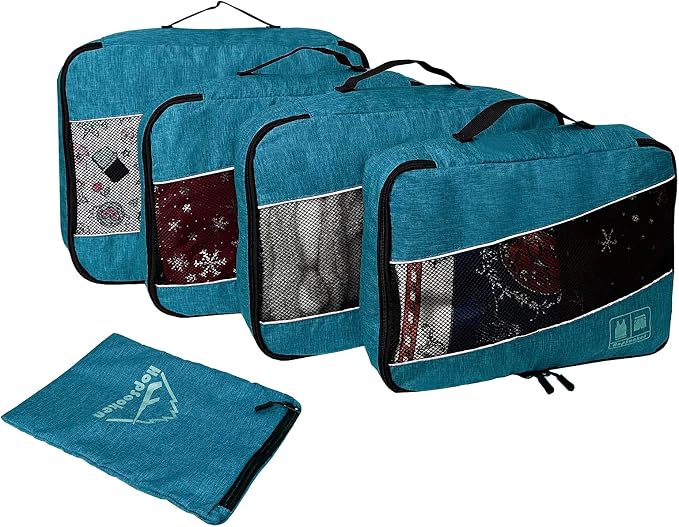 5 Set Packing Cubes for Travel Large Suitcase Luggage Organizer Bags Travel - Image 3