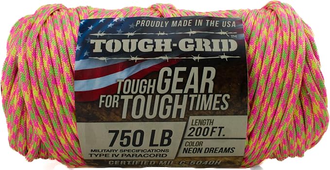 TOUGH-GRID 750 Paracord Rope Nylon Parachute Cord, Made in USA Survival Kit - Image 2