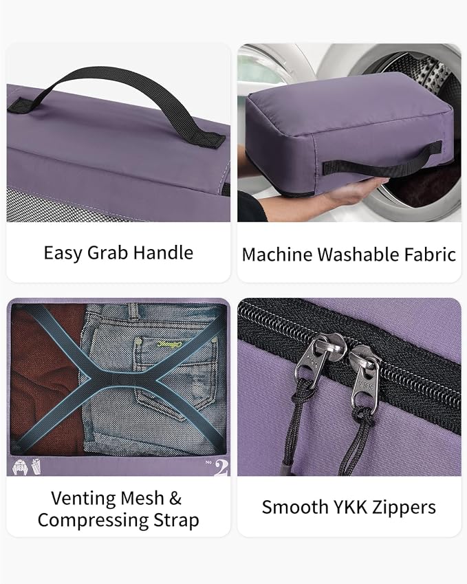 ECOHUB 7 Set Packing Cubes Tear-Resistant Luggage Packing Organizers - Image 5