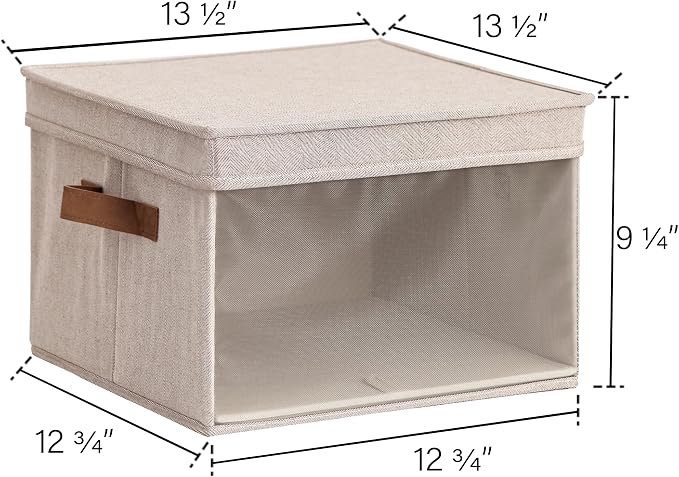 StorageWorks Storage Bins with Lid and Clear Window, Fabric Storage Boxes with - Image 2