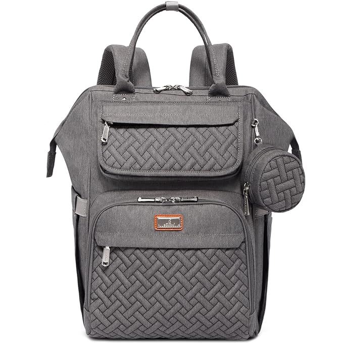 BabbleRoo Diaper Bag Backpack, Unisex Stylish Travel Back Pack Nappy Changing by BabbleRoo
