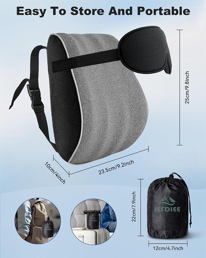 JefDiee Travel Pillows for Airplanes, Travel Pillow - Image 6
