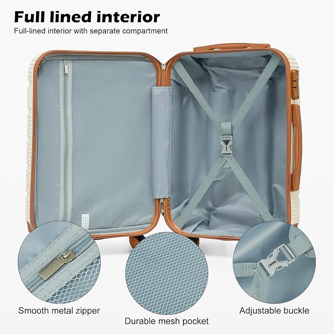 LONG VACATION 6 Piece ABS+PC Hardshell Luggage Set - Image 4