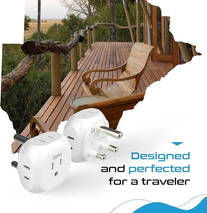 Ceptics South Africa Travel Plug Adapter South Africa Power Adapter Charger 4 - Image 4