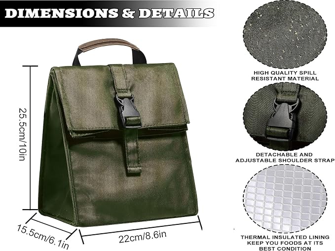 Insulated Foldable Lunch Bag- Lightweight Portable - Image 3