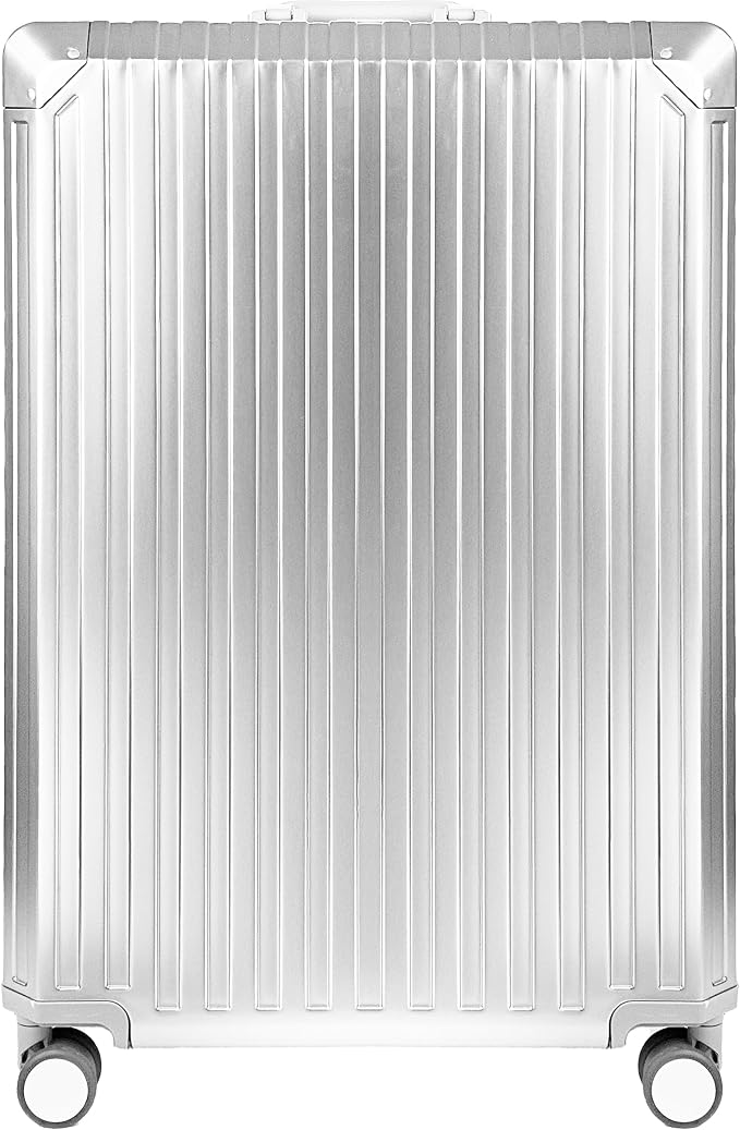 All Aluminum Luggage Suitcase 3 Sizes TSA Lock Silver - Image 2