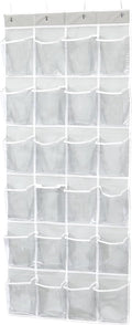 Simple Houseware 24 Pockets Large Clear Pockets Over The Door Hanging Shoe by SimpleHouseware